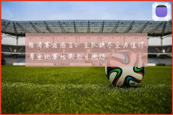 陈涛赛后感言：全队拼尽全力值得尊重比赛结果无可抱怨